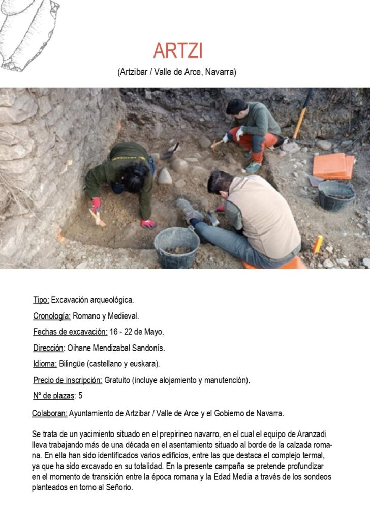 Excavación arqueológica en Arce